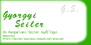 gyorgyi seiler business card